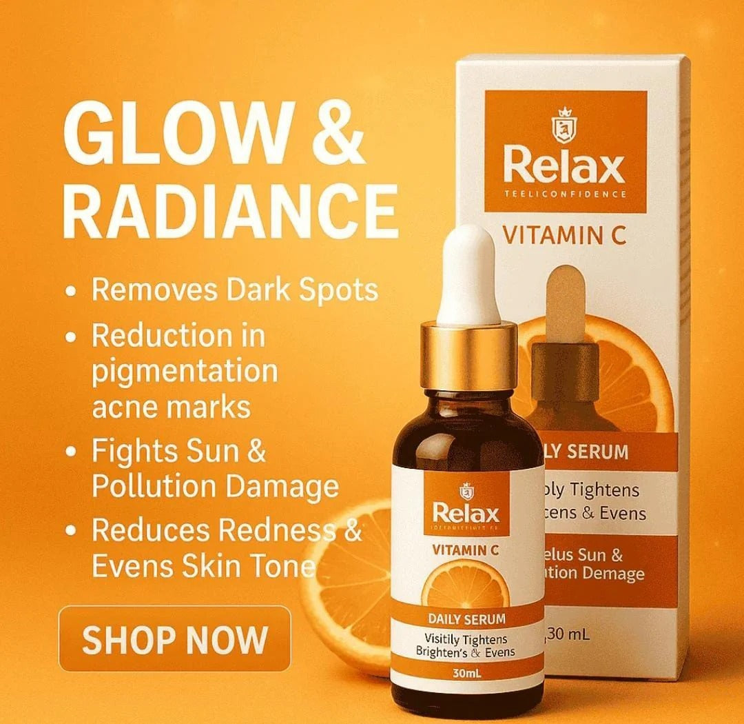 Buy 1 Get 1 Free Relax Vitamin C Serum اگر 7 دن میں نتائج نہ ملیں تو مکمل رقم واپس