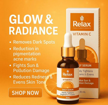 Buy 1 Get 1 Free Relax Vitamin C Serum اگر 7 دن میں نتائج نہ ملیں تو مکمل رقم واپس