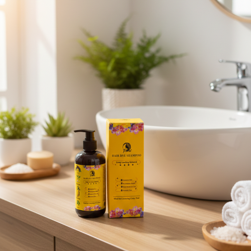 Floral Natural Hair Dye Shampoo