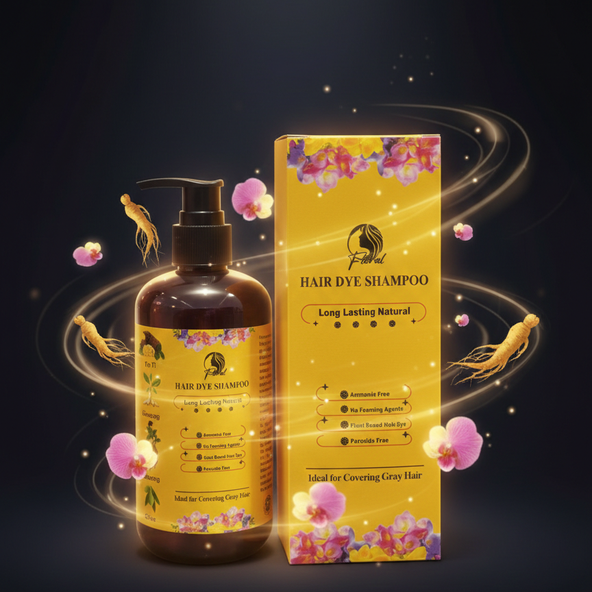 Floral Natural Hair Dye Shampoo