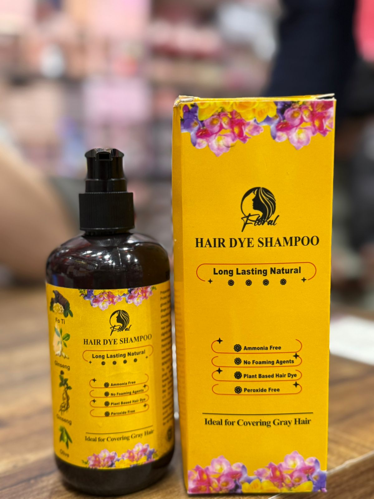 Floral Natural Hair Dye Shampoo