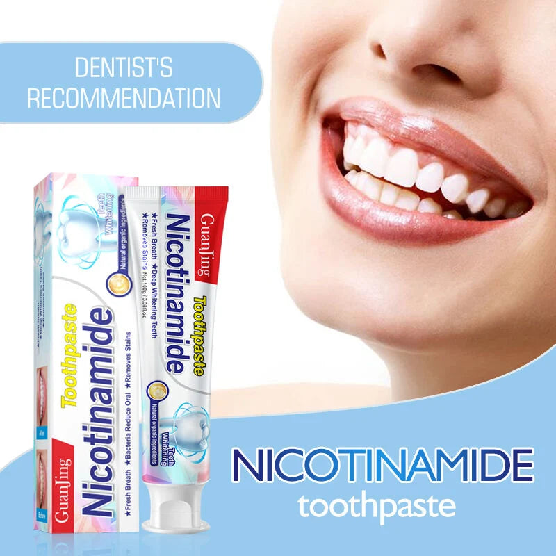 Nicotinamide Toothpaste for Deep Teeth Whitening  اگر 7 دن میں نتائج نہ ملیں تو مکمل رقم واپس