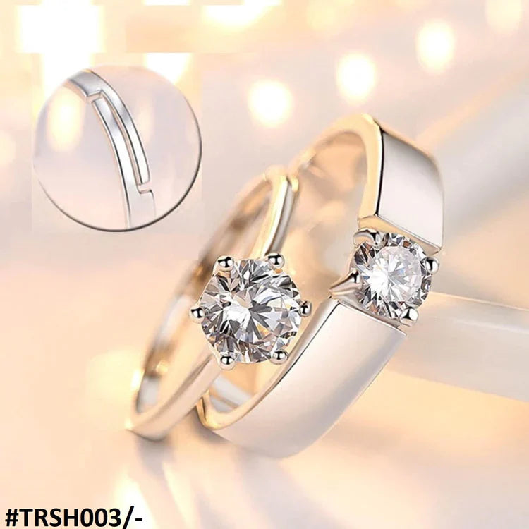 Adjustable Engagement Couple Rings Set