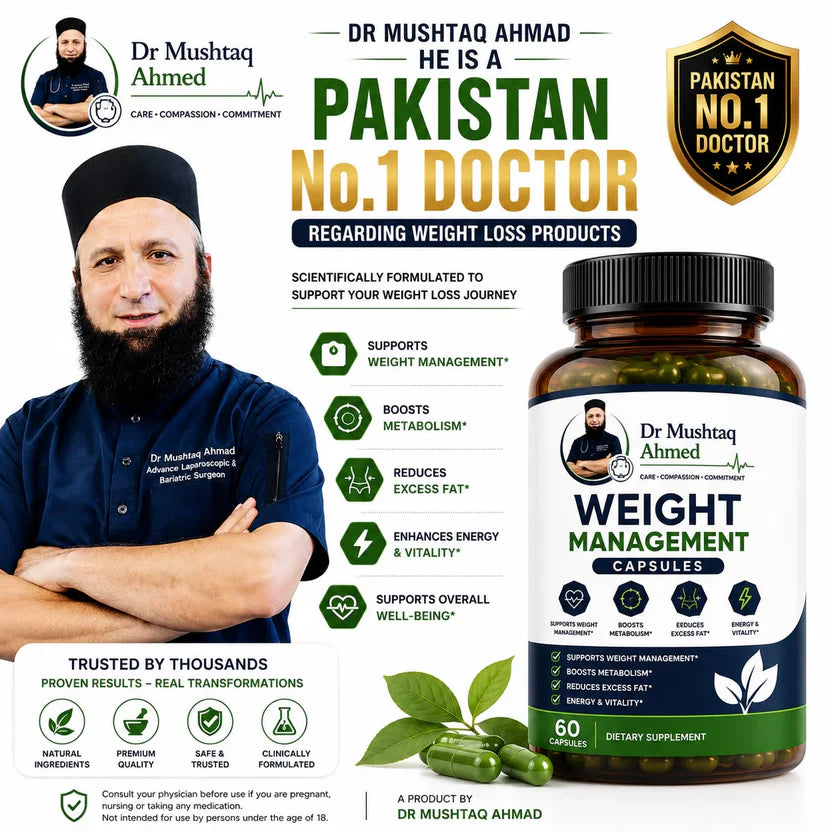 Weight Management Capsules By Doc Mushtaq  اگر 15 دن میں نتائج نہ ملیں تو مکمل رقم واپس