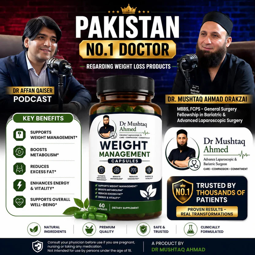 Weight Management Capsules By Doc Mushtaq  اگر 15 دن میں نتائج نہ ملیں تو مکمل رقم واپس
